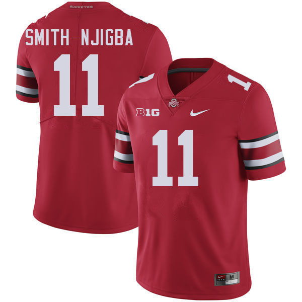 Jaxon Smith-Njigba Ohio State Buckeyes Jersey College Football Uniforms-Red